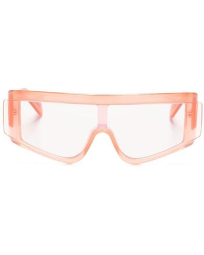 Retrosuperfuture Sonnenbrille mit geometrischem Gestell - Pink