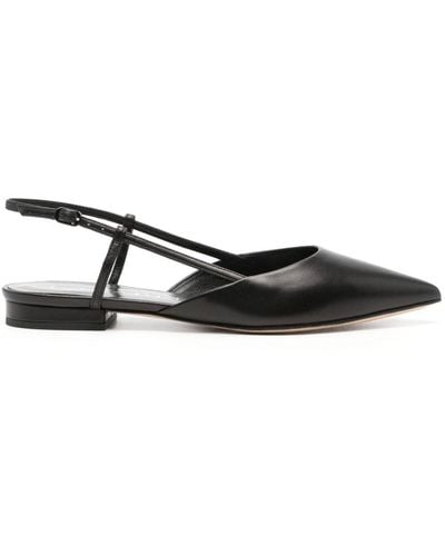 Casadei Pointed-toe Leather Sandals - Black