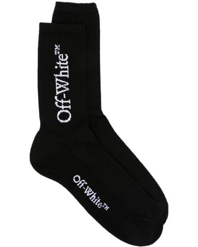 Off-White c/o Virgil Abloh Bookish Socken mit Logo-Intarsie - Schwarz