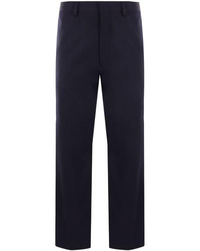 Prada Twill-weave straight-leg trousers - Blau