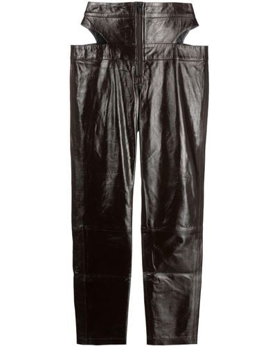 Zeynep Arcay Cut-out Detail Cropped Pants - Black