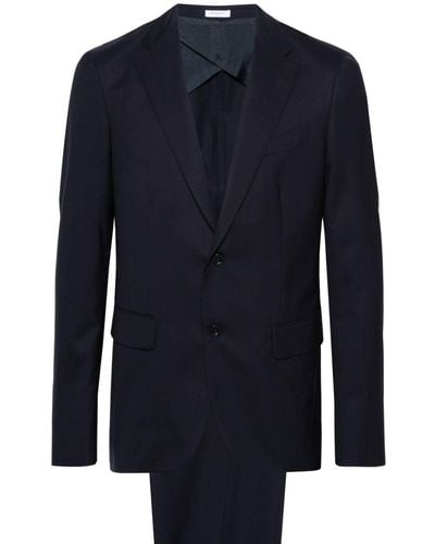 Boglioli Single-breasted Wool Suit - Blue