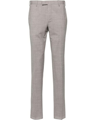 PT Torino Pantalon skinny en laine vierge mélangée - Gris
