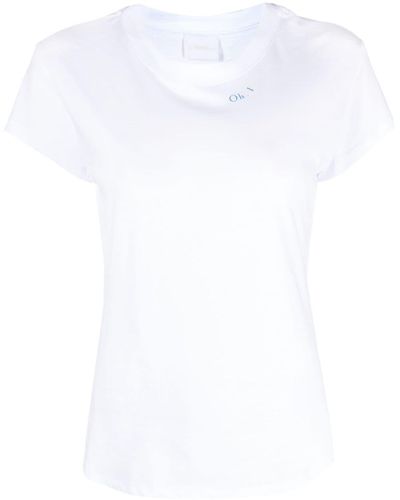 ..,merci T-shirt en coton à slogan imprimé - Blanc