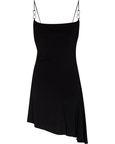Mach & Mach Crystal-embellished Bow Mini Dress - Black