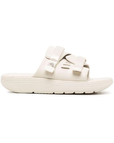 Suicoke Urich Touch-strap Chunky Slides - White