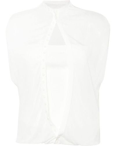 Jacquemus Tank Top With Blouse - White
