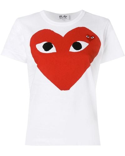 COMME DES GARÇONS PLAY Heart Eyes T-shirt - White