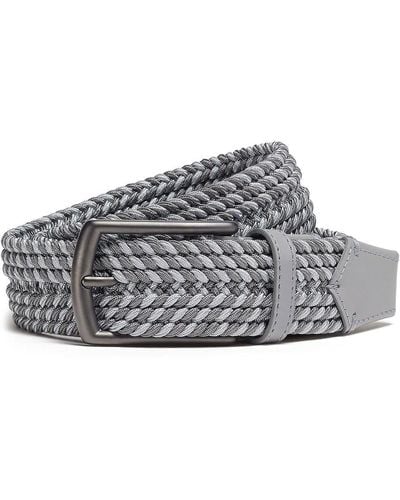 Zegna Braided Canvas Belt - Grey