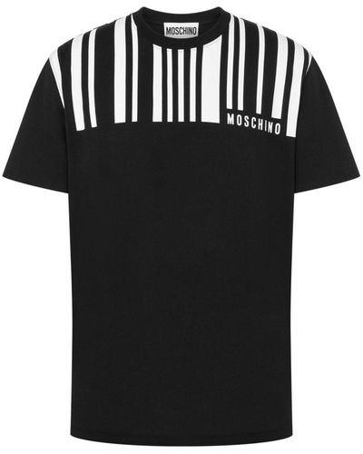 Moschino T-Shirt mit Barcode-Print - Schwarz