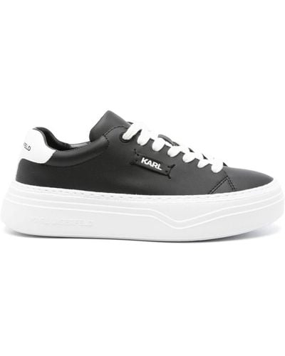 Karl Lagerfeld Logo-Patch Trainers - Black