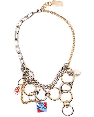 Marni Charm-detail Chain Necklace - Multicolour