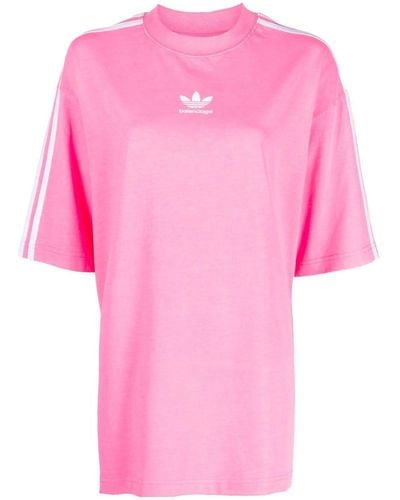 Balenciaga Camiseta con logo de x adidas - Rosa
