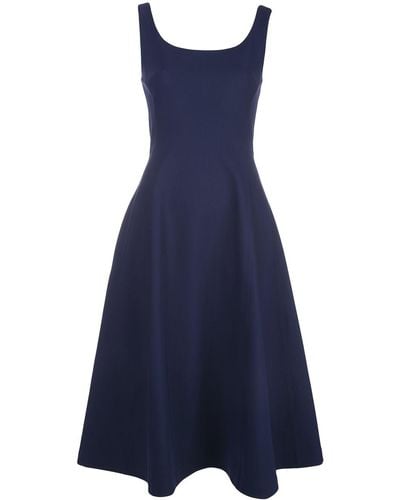 Adam Lippes Kleid mit U-Ausschnitt - Blau