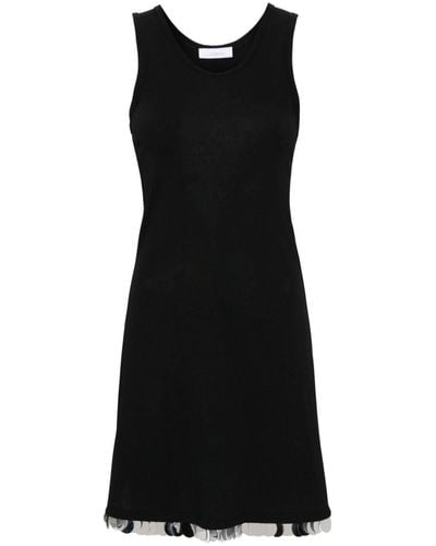 Rabanne Mouwloze Mini-jurk - Zwart