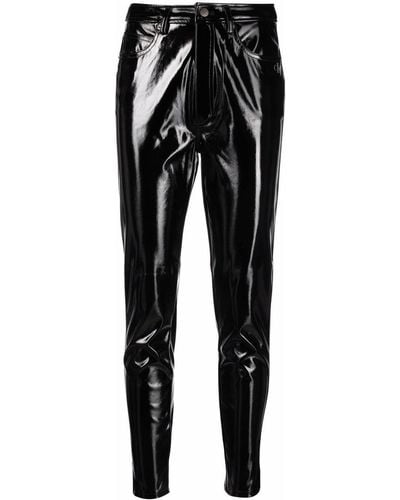 Calvin Klein Pantalones con acabado brillante - Negro