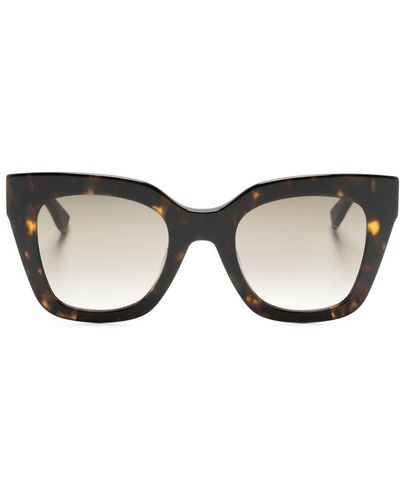 Tommy Hilfiger Tortoiseshell-effect Butterfly-frame Sunglasses - Brown