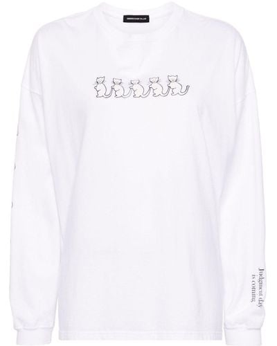 Undercover T-shirt en coton à imprimé graphique - Blanc