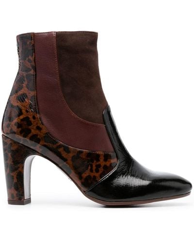 Chie Mihara 90mm Leopard-print Leather Boots - Brown