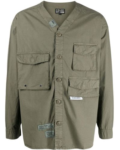 Izzue Cargo-like Long-sleeved Shirt - Green