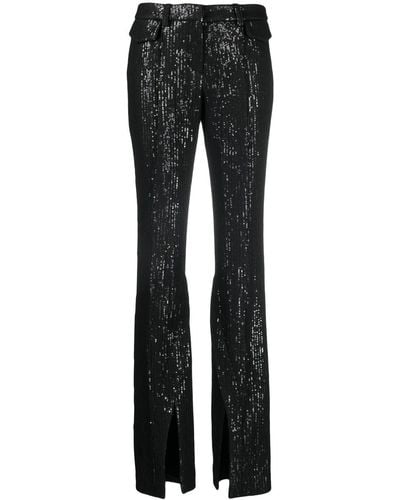 The Mannei Sequin-embellished High-waisted Pants - Black