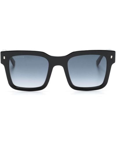DSquared² Logo-plaque Square-frame Sunglasses - Blue