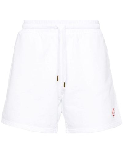 Casablanca Logo-patch Jersey Track Shorts - White