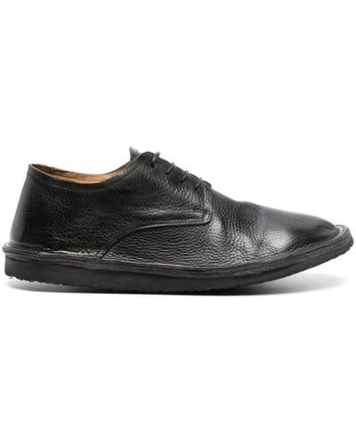 Moma Grained-leather Derby Shoes - Black