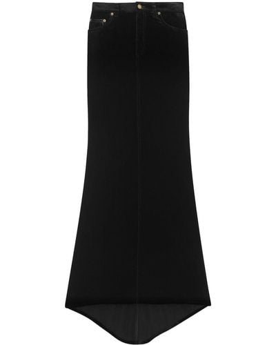 Saint Laurent Long Mermaid Skirt - Black