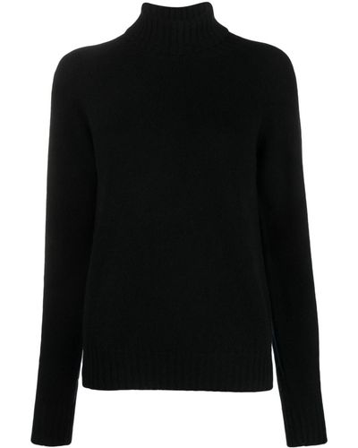 Drumohr Roll-neck Ribbed Sweater - Black