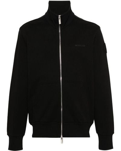 Moncler Logo-print Zip-up Sweatshirt - Black