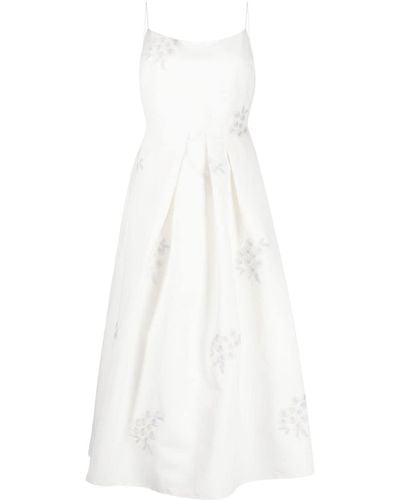 Sachin & Babi Audra Floral-embroidered Dress - White
