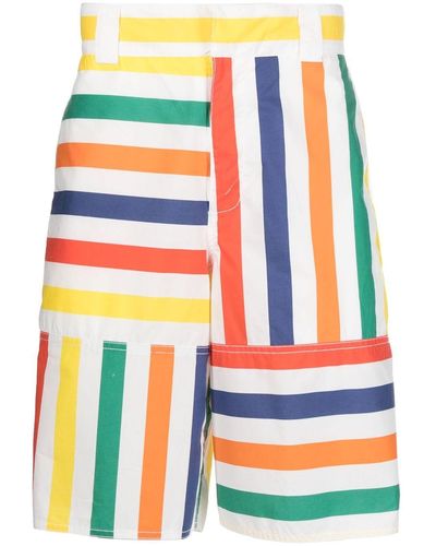 Sunnei Stripe-print Shorts - Orange