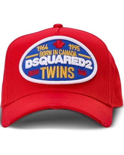 DSquared² Cappello da baseball con applicazione - Rosso