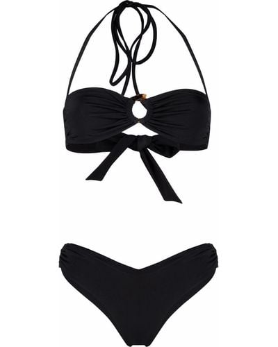GIUSEPPE DI MORABITO Ring-embellished Bikini Set - Black