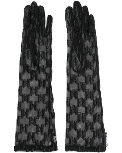 Karl Lagerfeld Lange Handschoenen - Zwart