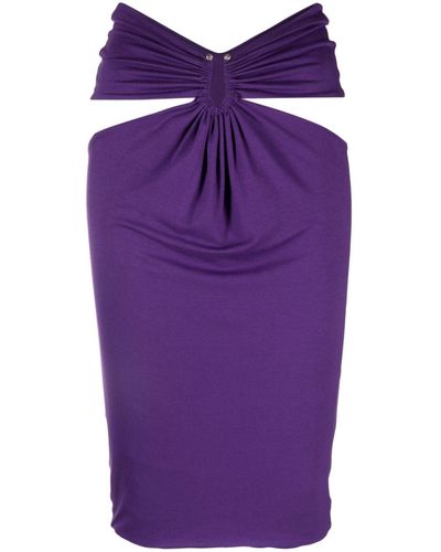 Concepto Cut-out Fitted Skirt - Purple