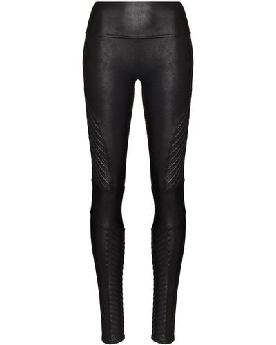Spanx Quilted Faux-leather leggings - Black
