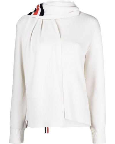 Thom Browne 4-bar Stripe Sweatshirt - White