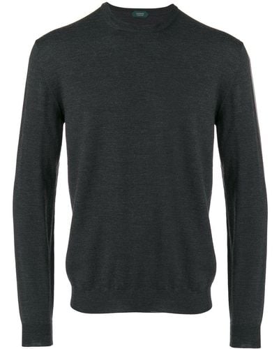 Zanone Crew Neck Sweater - Gray