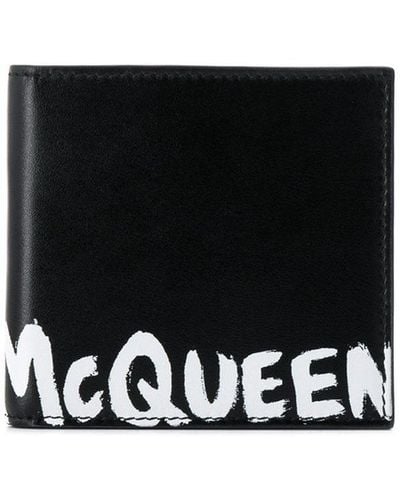 Alexander McQueen Cartera con logo estampado - Blanco