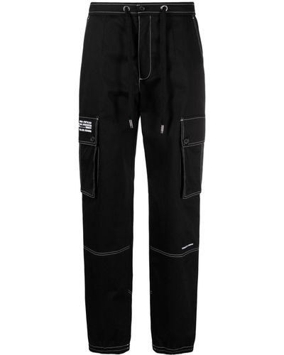 Dolce & Gabbana Pantalones cargo con costuras - Negro
