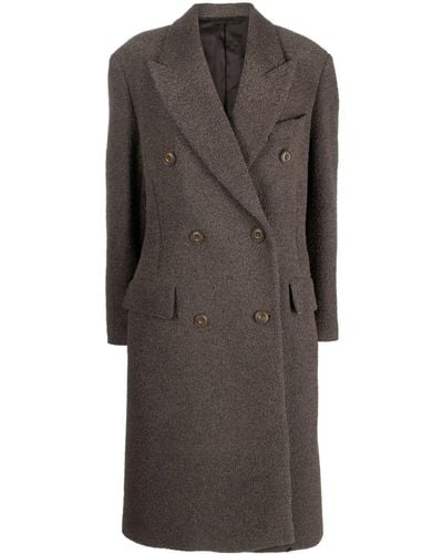 Acne Studios Bouclé-texture Wool-blend Coat - Grey