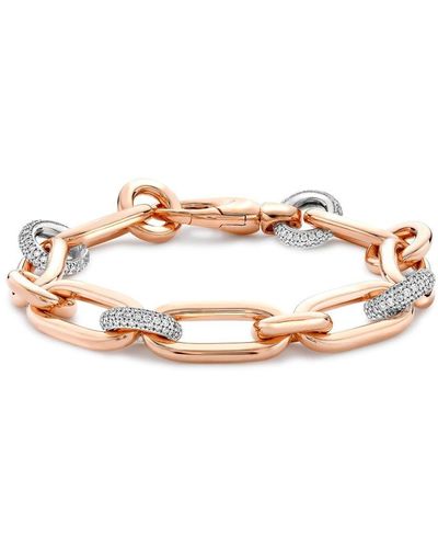 Pragnell Pulsera Havana en oro blanco y rosa de 18kt con diamantes