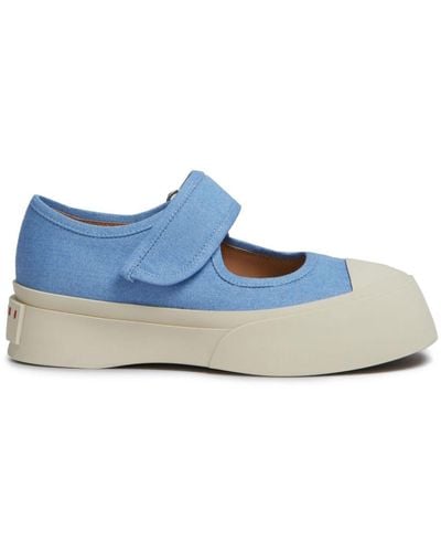 Marni Pablo Mary Jane Denim Sneakers - Blauw
