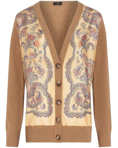 Etro Cardigan a fiori - Marrone