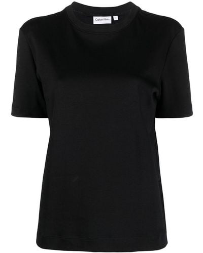 Calvin Klein T-shirt en coton à manches courtes - Noir