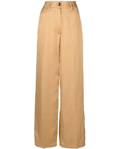 Forte Forte Wide-leg Tailored Pants - Natural