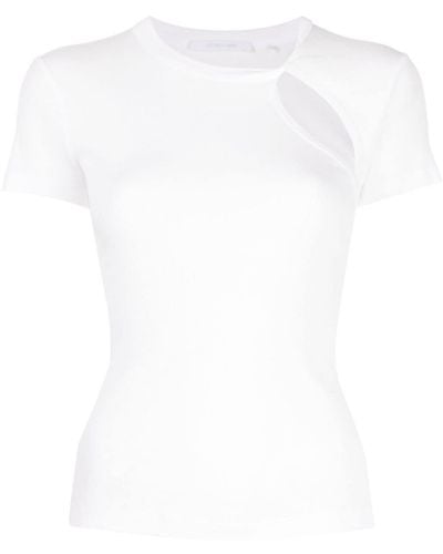 Helmut Lang Asymmetric Short-sleeve Top - White