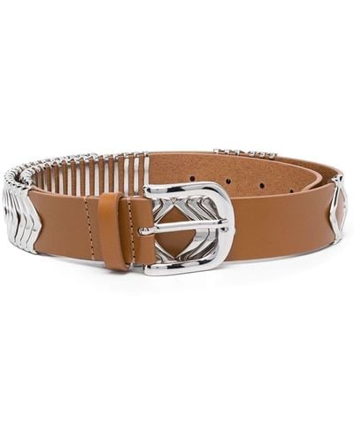 Isabel Marant Leather Buckle Belt - Brown